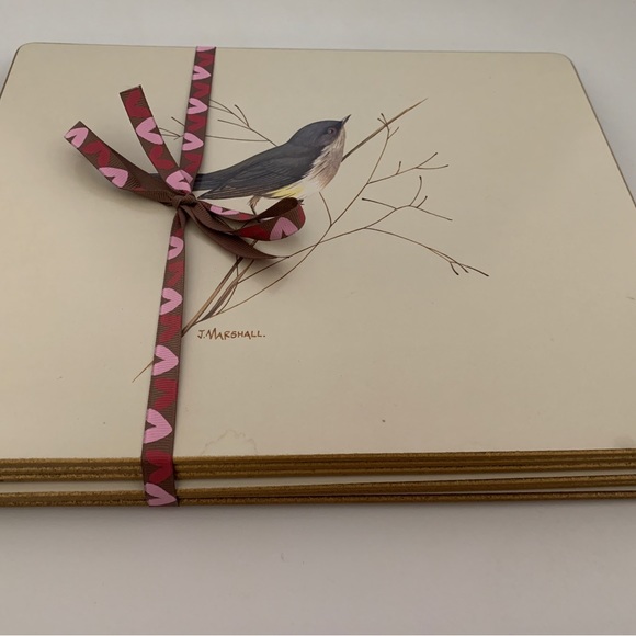 Vintage placemats by Milhurst New Zealand fine art Native Bird Series x 6 - Picture 14 of 14